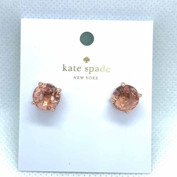 Kate Spade Light Peach Gumdrop Stud Round Earrings - Picture 4 of 9